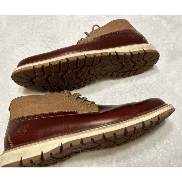 Timberland Boots Men’s Size 13 Britton Hill Waterproof Chestnut Leather Chukka - Picture 8 of 11